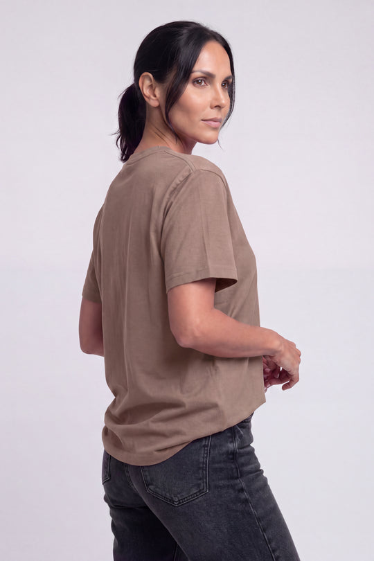 Franela Clásica Cuello O - Beige Avena - 1300BA-001 