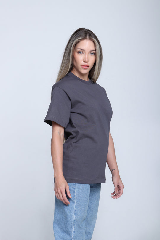 Franela Clásica Cuello O - Gris Oscuro - 1300GO-001 