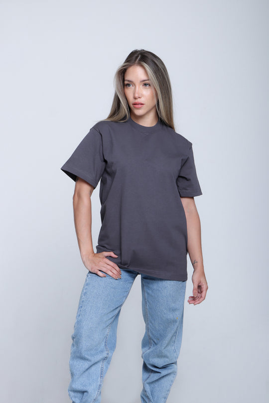 Franela Clásica Cuello O - Gris Oscuro - 1300GO-004 