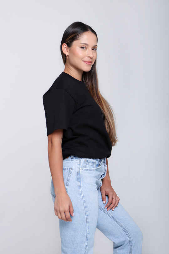 Franela Clásica Cuello O - Negro - 1300NG-002 