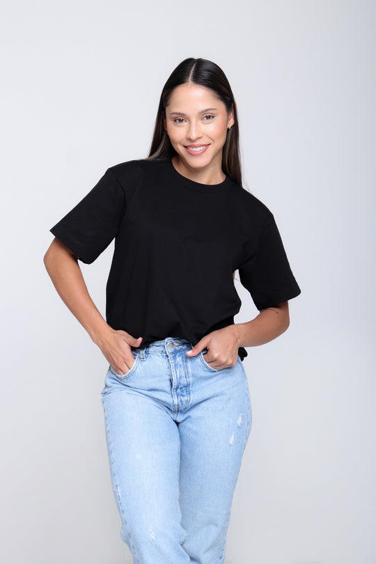 Franela Clásica Cuello O - Negro - 1300NG-004 