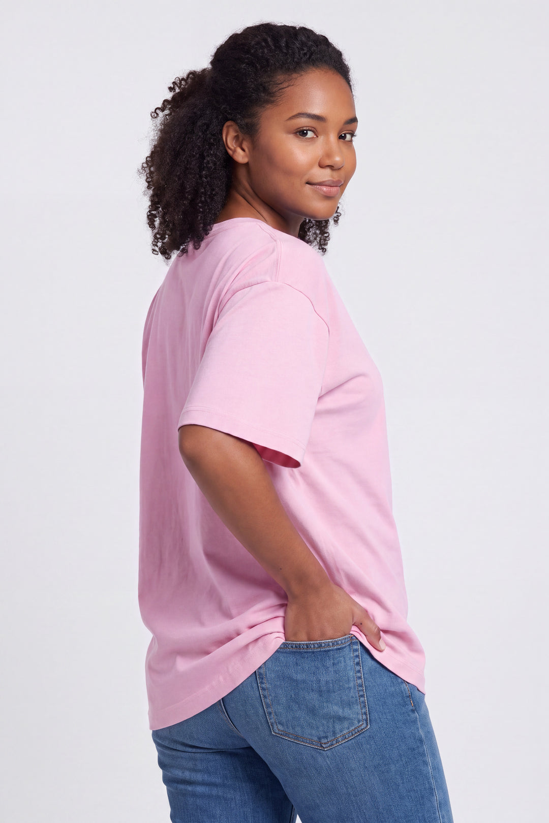 Franela Clásica Cuello O - Rosado - 1300RS-002 