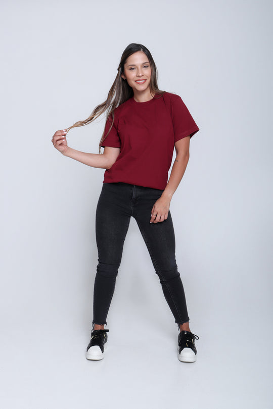 Franela Clásica Cuello O - Tinto Equipo - 1300TE-001 