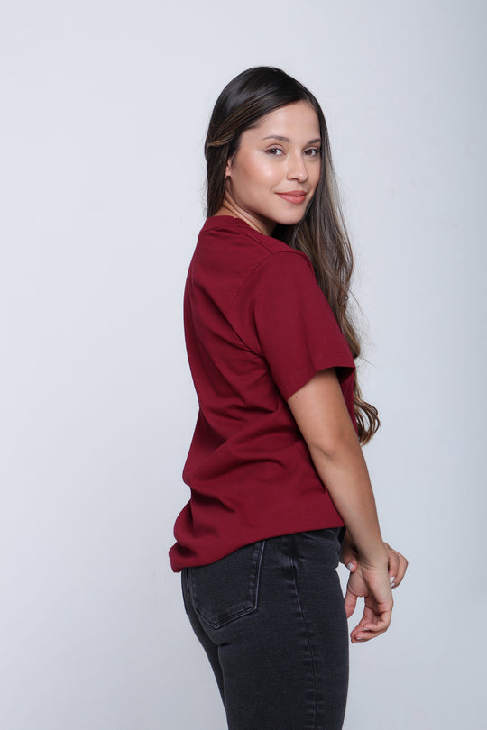 Franela Clásica Cuello O - Tinto Equipo - 1300TE-003 