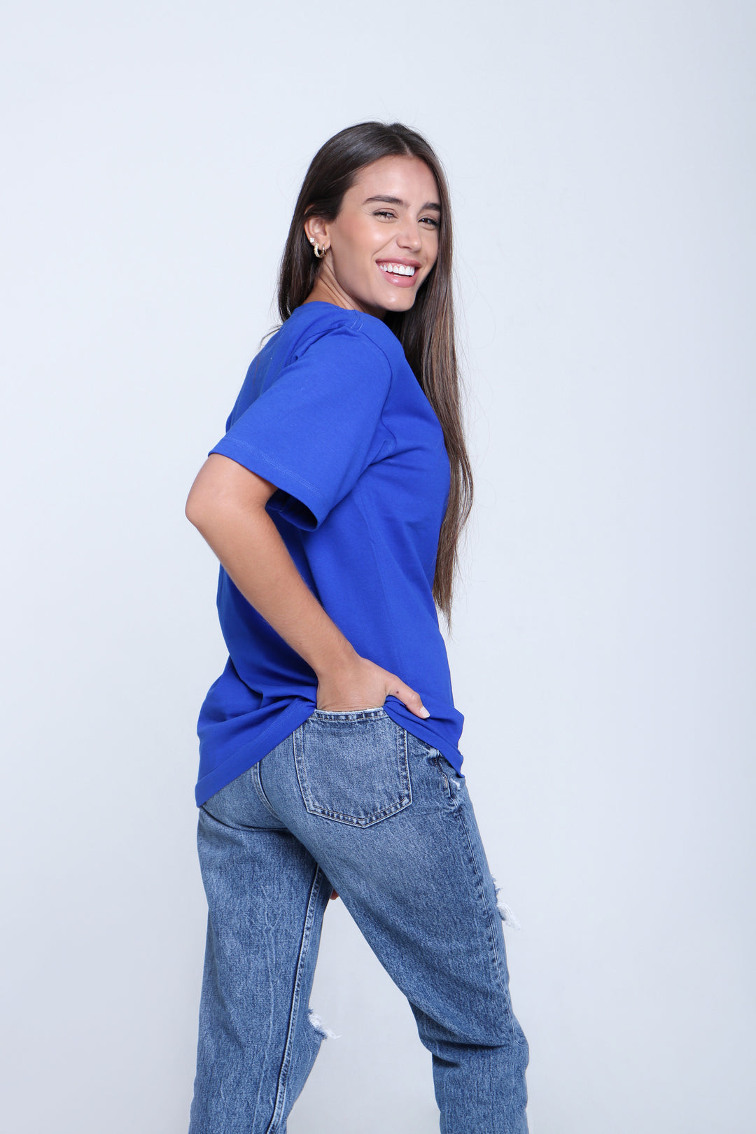 Franela Clásica Cuello O - Azul Royal - 1300ZR-001 