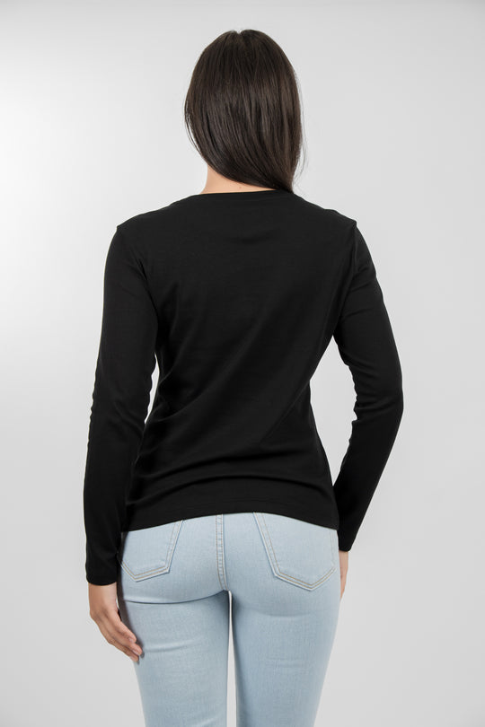 Franela Manga Larga - Negro - 1368NG-002 