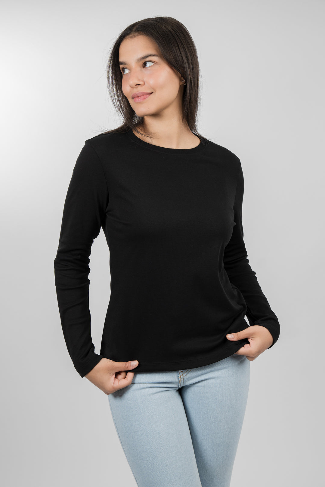 Franela Manga Larga - Negro - 1368NG-003 