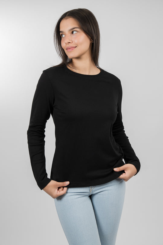Franela Manga Larga - Negro - 1368NG-003 