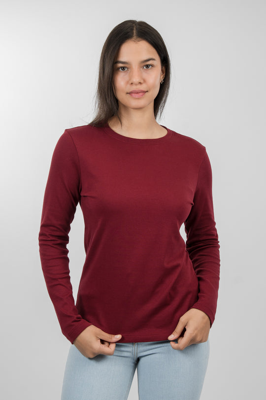 Franela Manga Larga - Tinto Equipo - 1368TE-001 