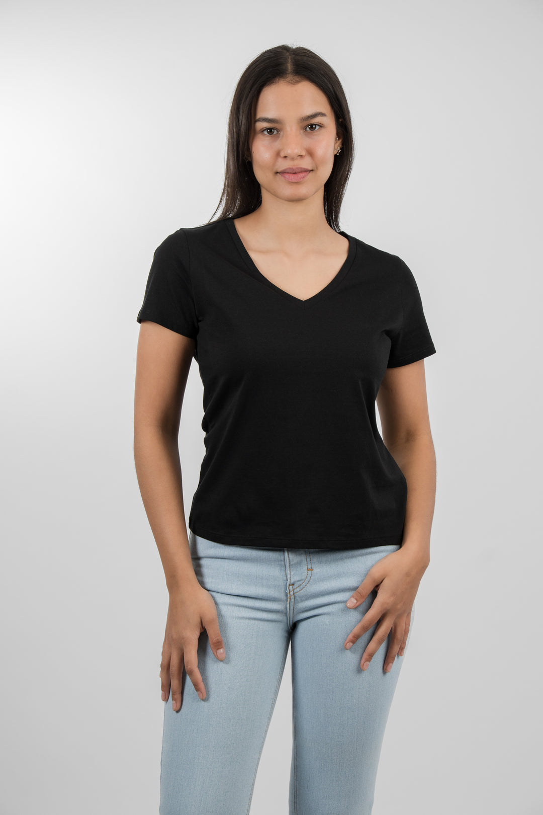 Franela Cuello V - Negro - 1369NG-002 