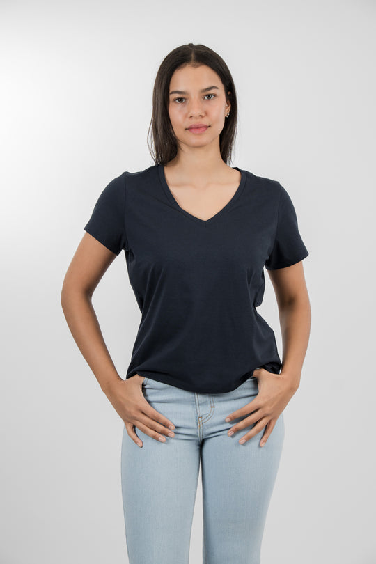 Franela Cuello V - Azul Eclipse - 1369ZW-001 