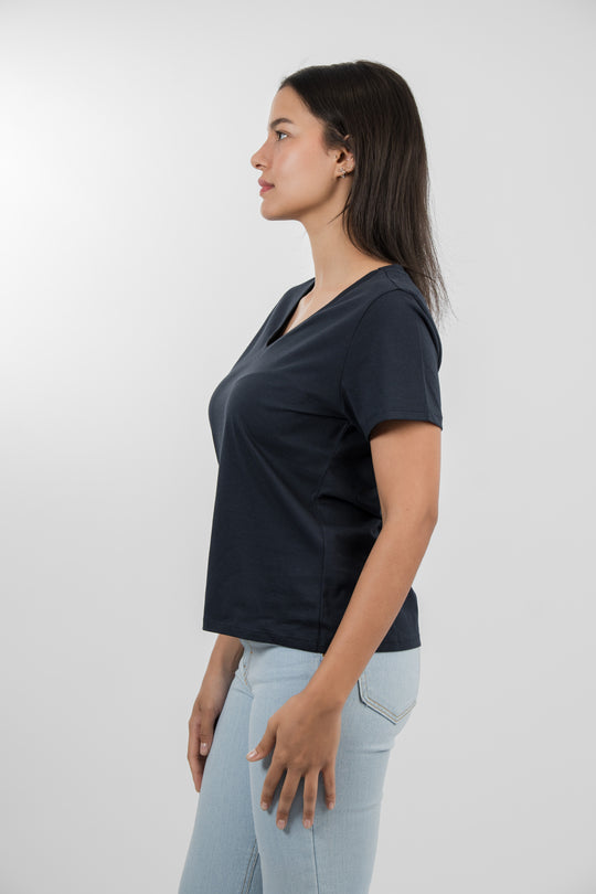 Franela Cuello V - Azul Eclipse - 1369ZW-002 