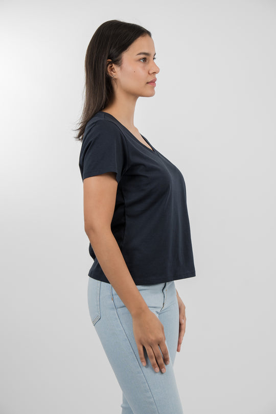 Franela Cuello V - Azul Eclipse - 1369ZW-003 