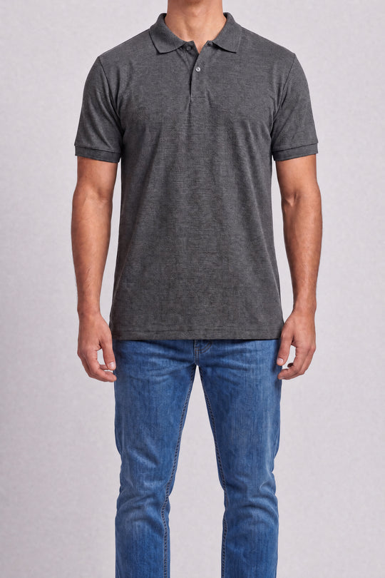 Chemise Polycotton 2816JN — Jaspeada Gris — vista frontal 