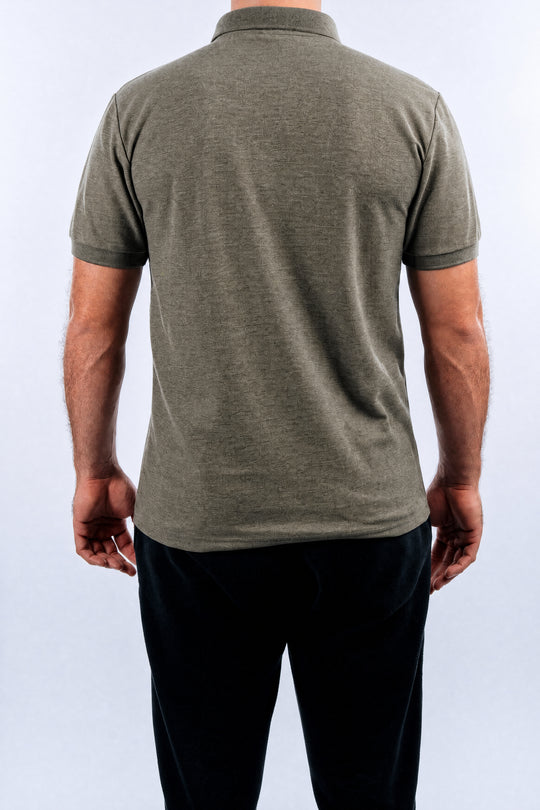 Chemise Polycotton - Jaspeada Verde Oliva - 2816JO-003 