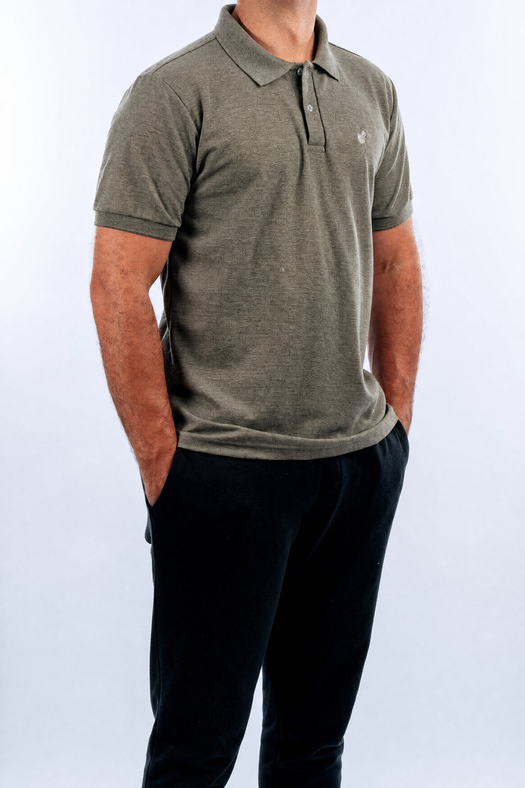 Chemise Polycotton - Jaspeada Verde Oliva - 2816JO-004 