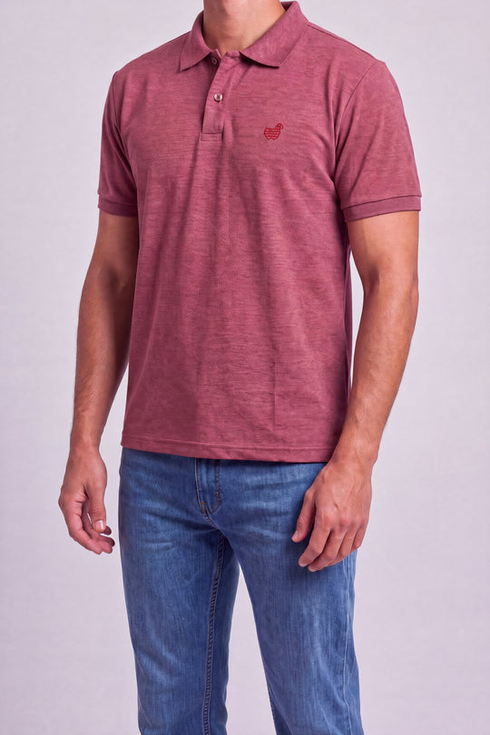 Chemise Polycotton 2816JV — Jaspeado Vino — vista principal 
