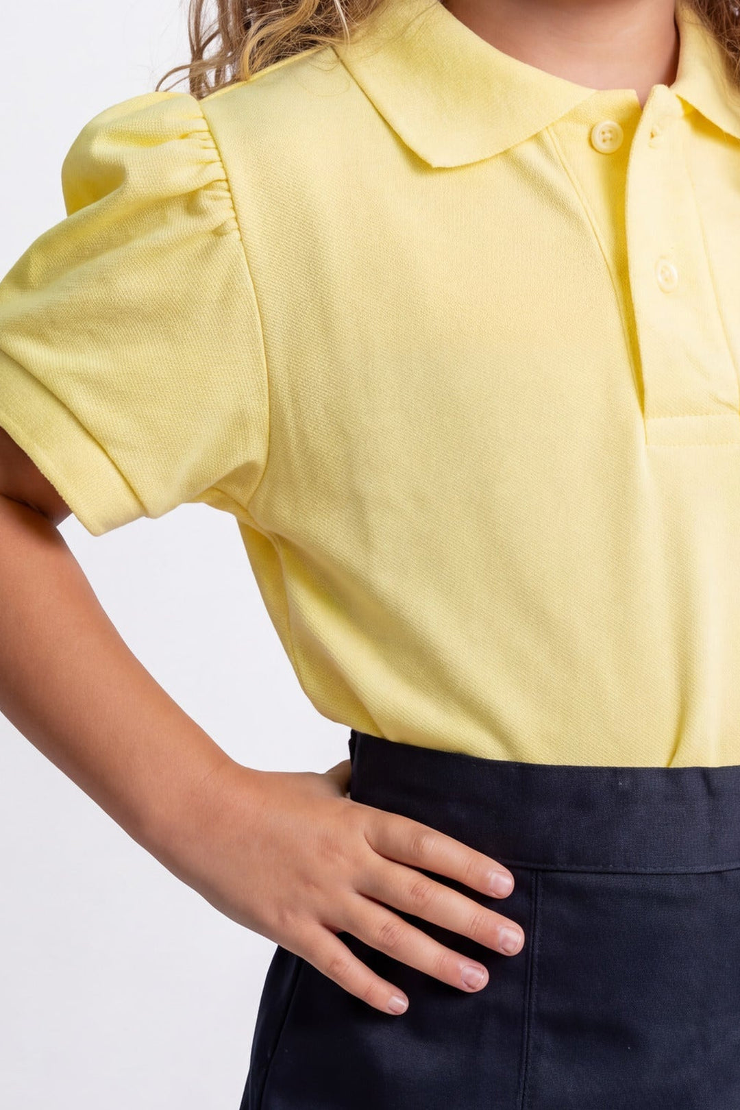 Chemise Princesa Con Mangas Escolar · Color: AD · Detalle del frunce de la manga y la tapeta 
