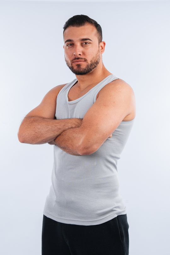Camiseta Clásica de hombre 1100GG - Gris Gaviota - Foto 03 