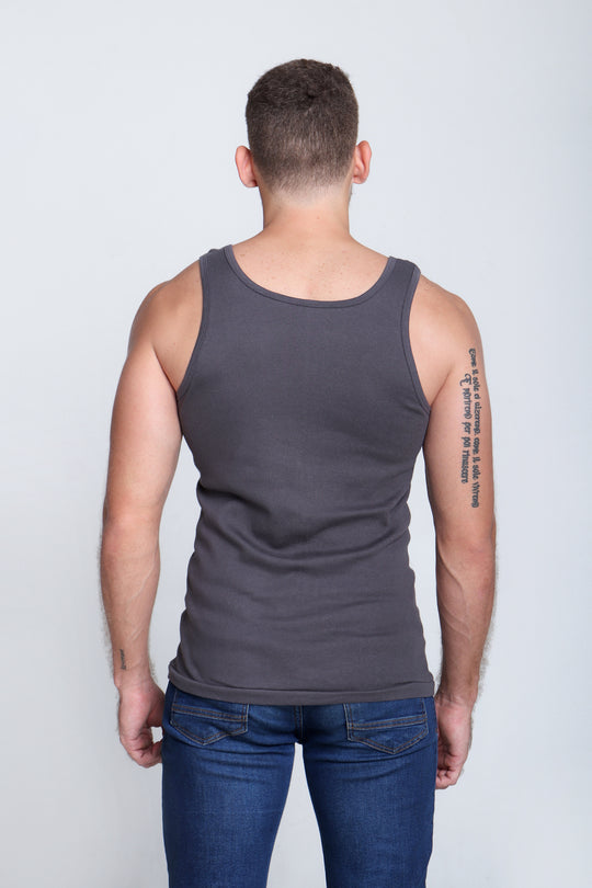 Camiseta Clásica de hombre 1100GO - Gris Oscuro - Foto 01 