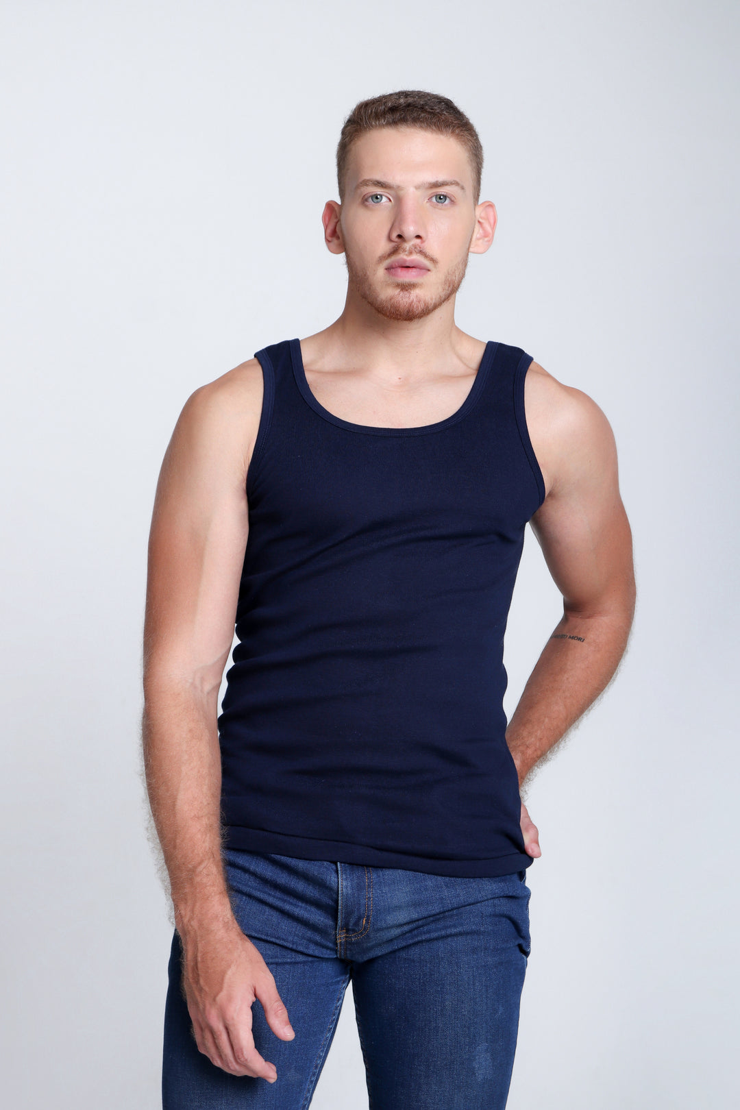 Camiseta Clásica de hombre 1100ZM - Azul Marino - Foto 01 
