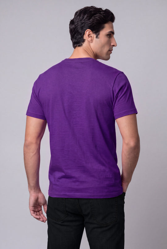 Franela Clásica Cuello O de hombre 1300MZ - Morado Nazareno - Foto 02 