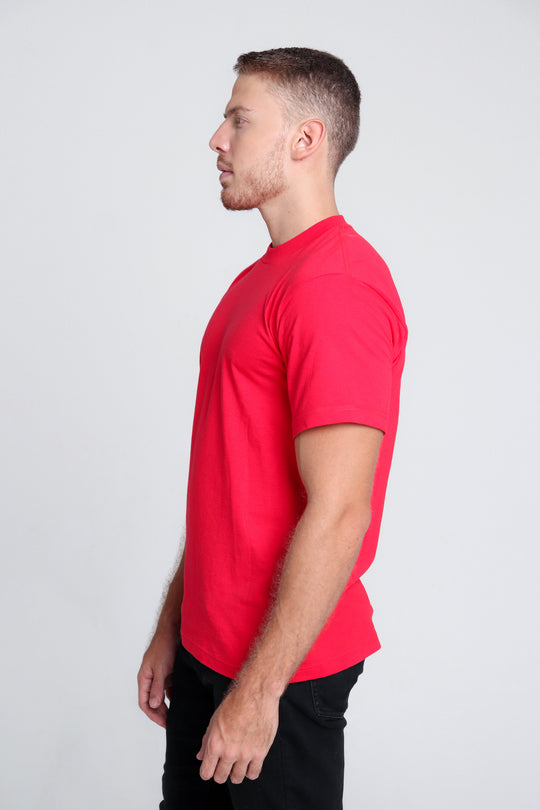 Franela Clásica Cuello O de hombre 1300RJ - Rojo - Foto 01 