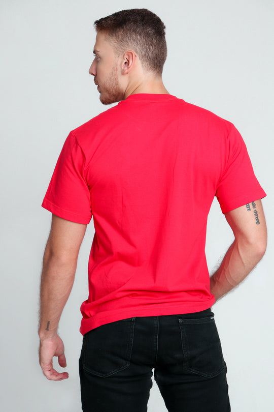 Franela Clásica Cuello O de hombre 1300RJ - Rojo - Foto 02 