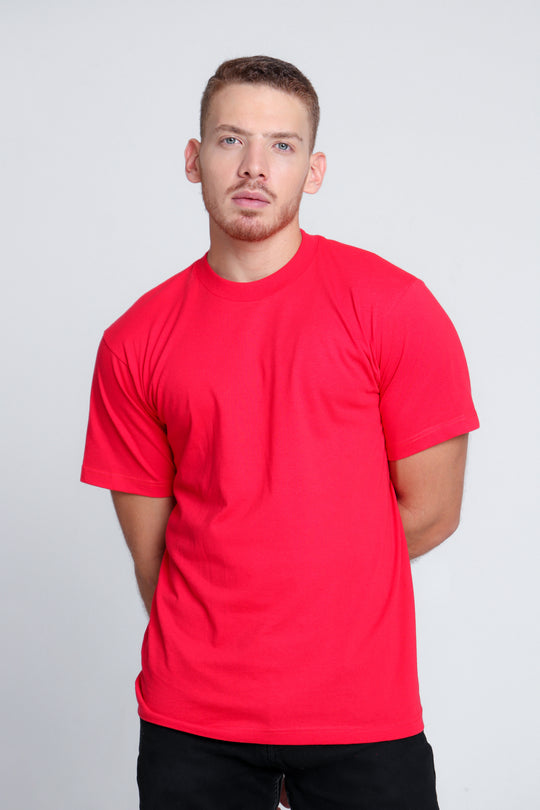 Franela Clásica Cuello O de hombre 1300RJ - Rojo - Foto 03 