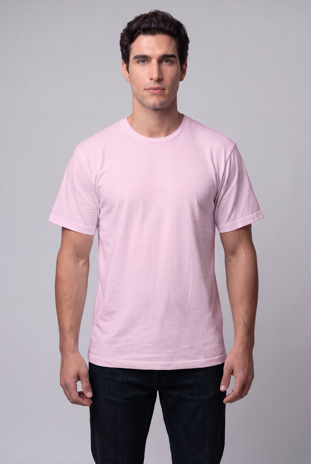 Franela Clásica Cuello O de hombre 1300RS - Rosado - Foto 01 