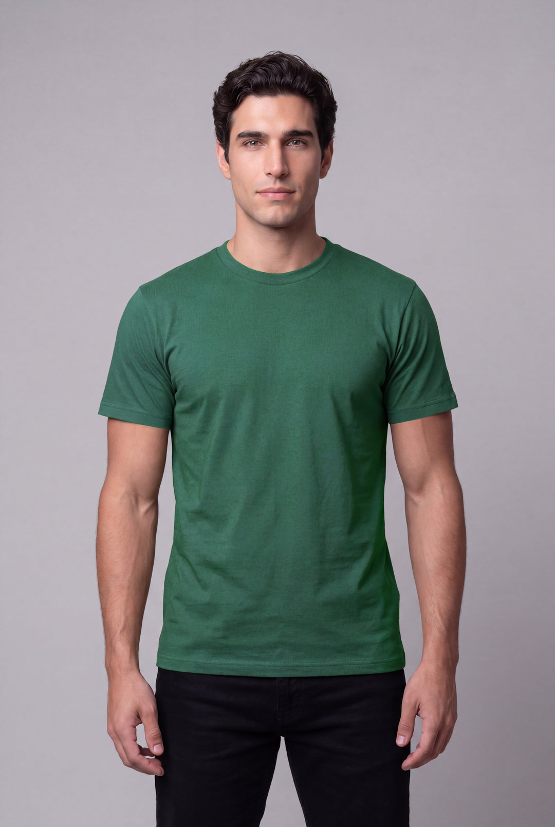 Franela Clásica Cuello O de hombre 1300VN - Verde Navidad - Foto 01 