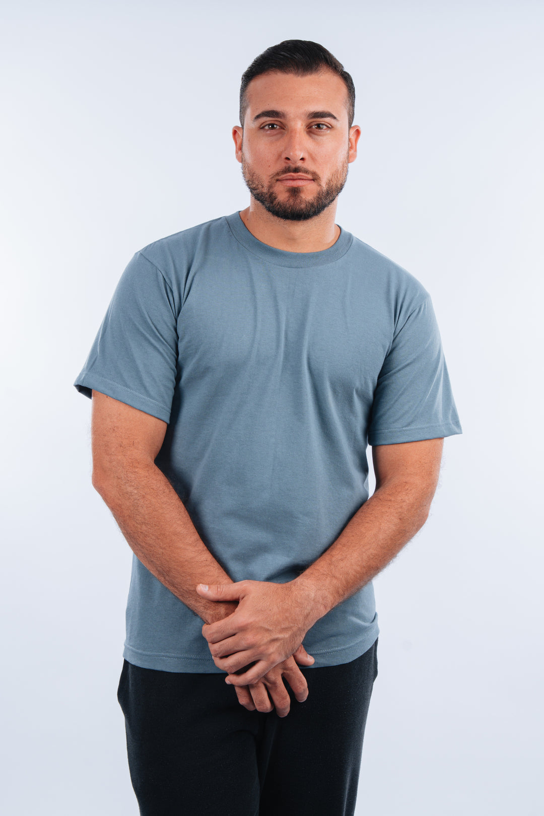 Franela Clásica Cuello O de hombre 1300ZB - Azul Ballena - Foto 02 