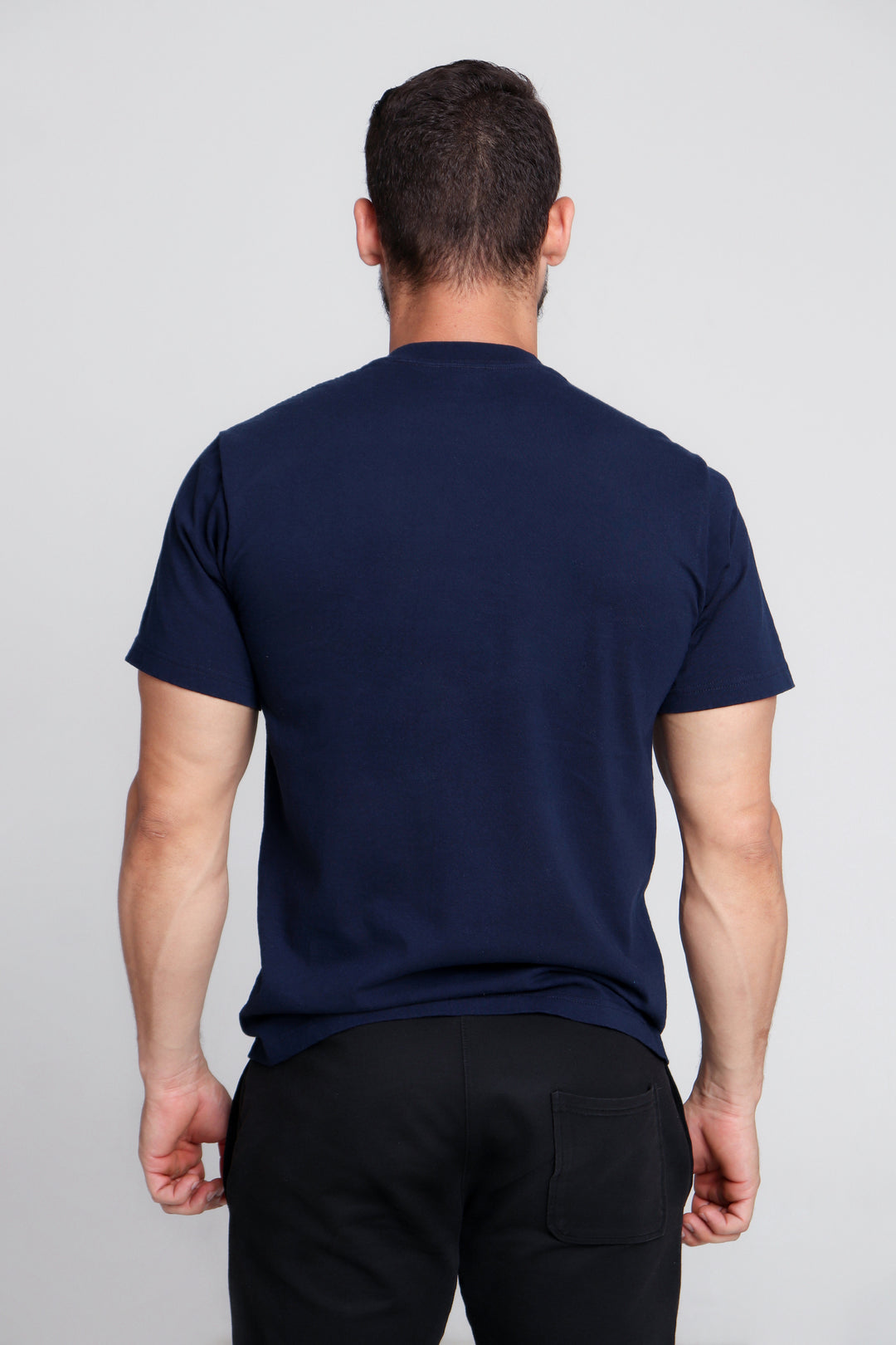 Franela Clásica Cuello O de hombre 1300ZM - Azul Marino - Foto 03 