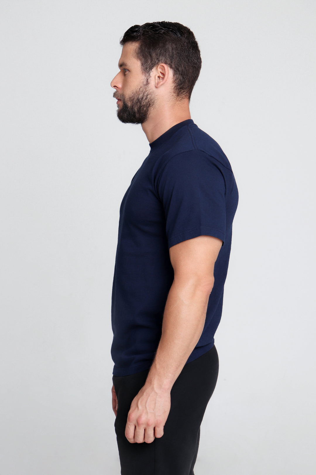 Franela Clásica Cuello O de hombre 1300ZM - Azul Marino - Foto 04 