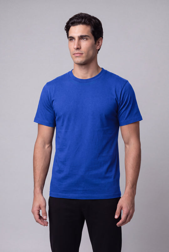 Franela Clásica Cuello O de hombre 1300ZR - Azul Royal - Foto 01 