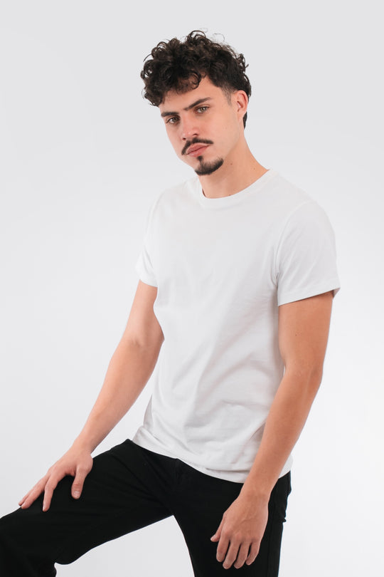 Franela Básica de hombre 1355BL - Blanco - Foto 02 