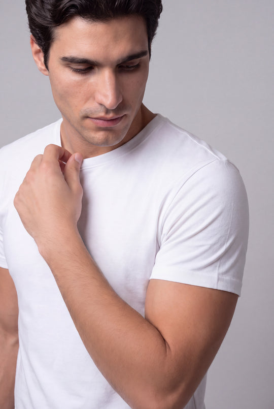 Franela Casual de hombre 1356BL - Blanco - Foto 01 