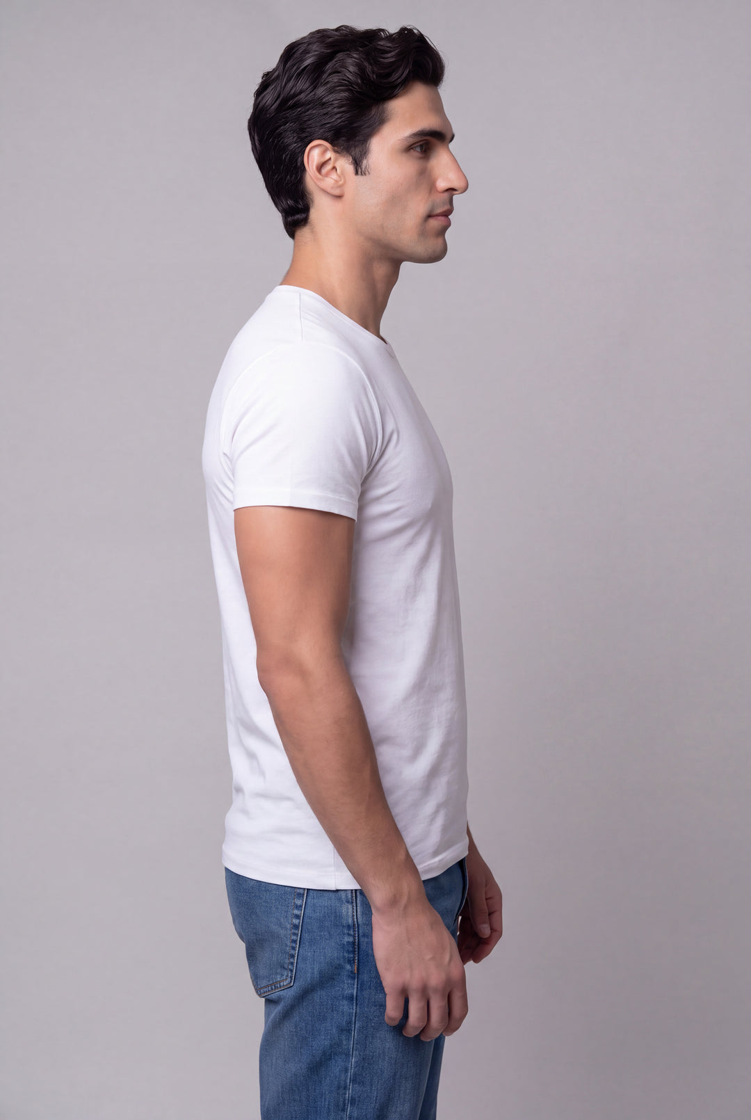 Franela Casual de hombre 1356BL - Blanco - Foto 03 