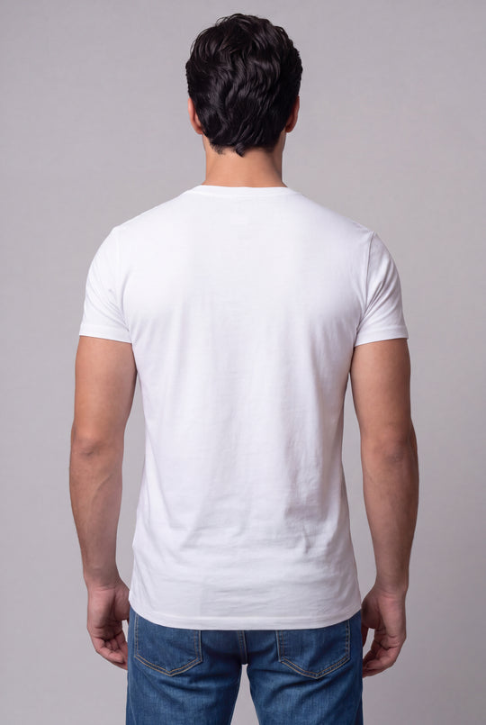 Franela Casual de hombre 1356BL - Blanco - Foto 04 