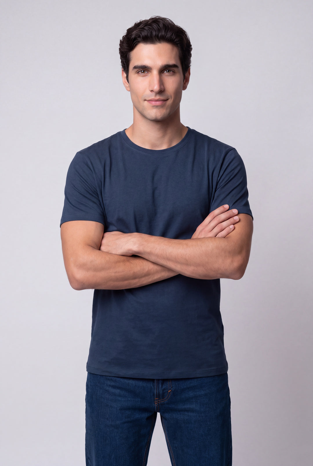 Franela Casual de hombre 1356ZM - Azul 2 Fibras - Foto 01 