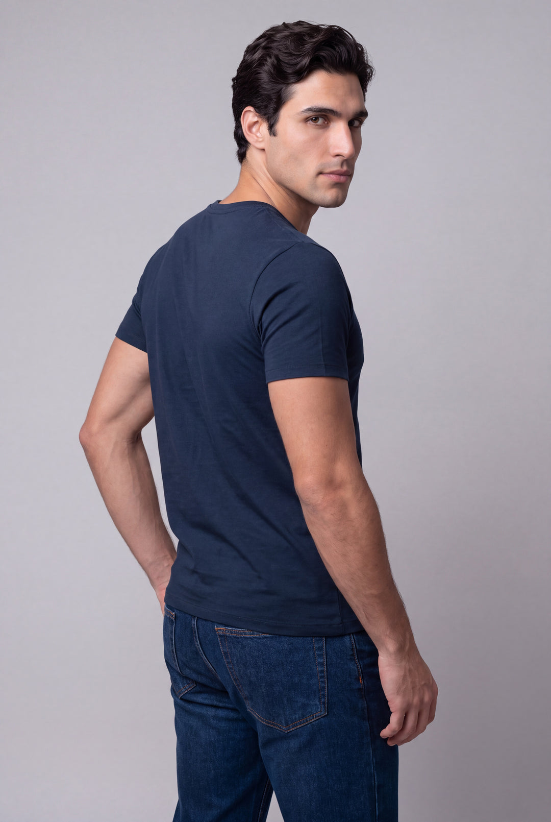 Franela Casual de hombre 1356ZM - Azul 2 Fibras - Foto 02 