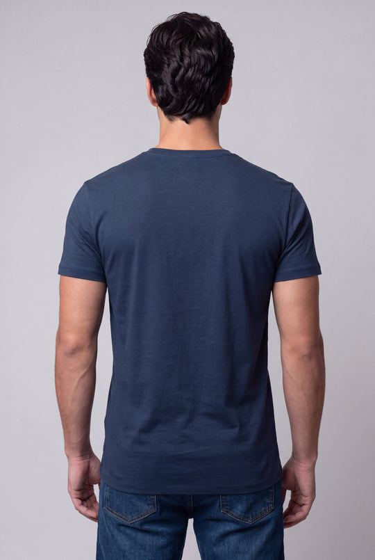 Franela Casual de hombre 1356ZM - Azul 2 Fibras - Foto 03 