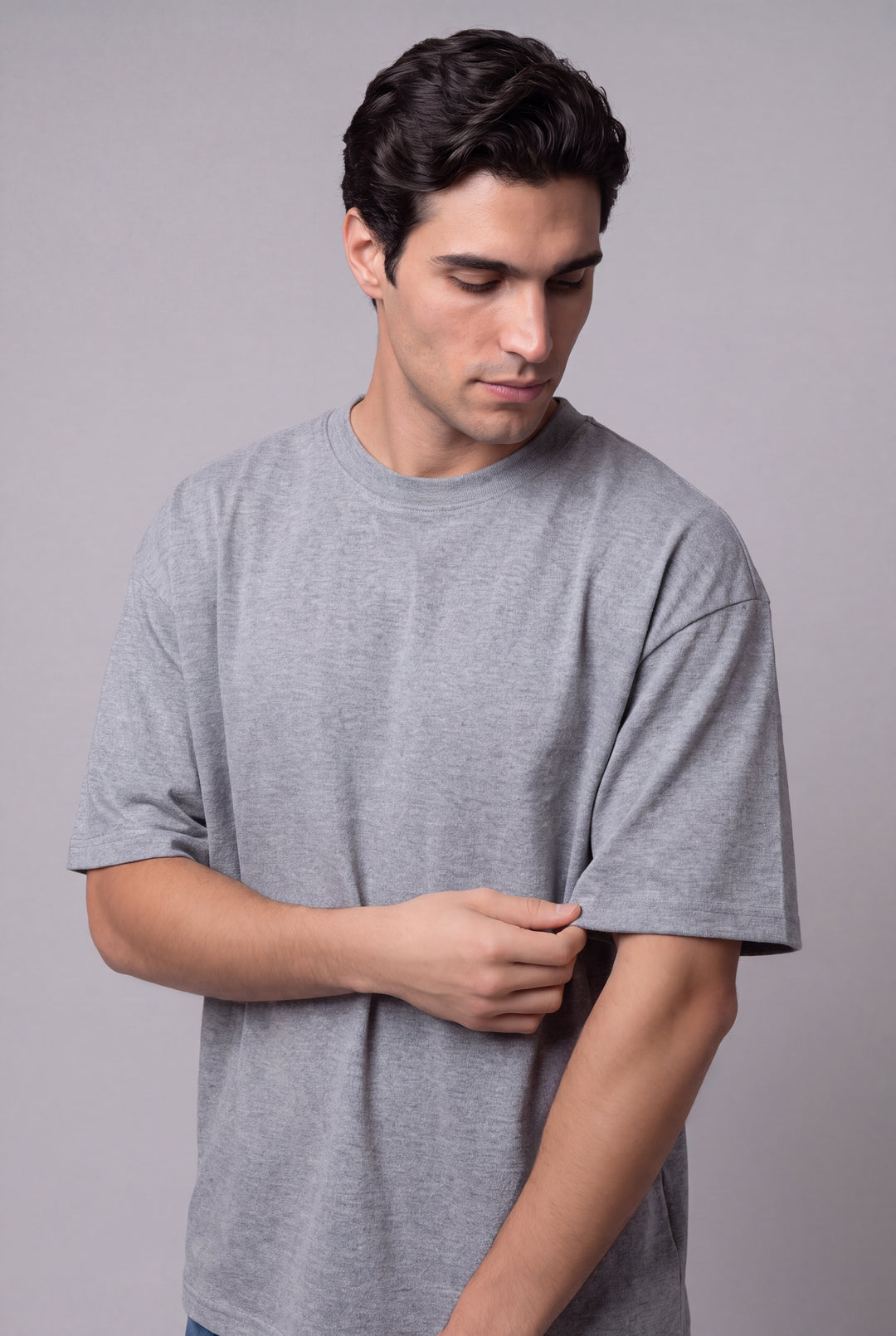 Franela Oversized Casual de hombre 1374ME - Melange - Foto 01 