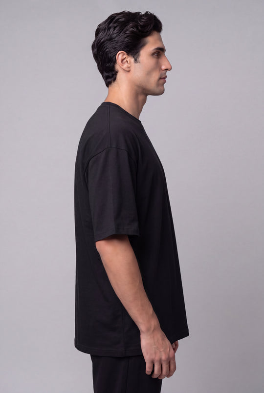 Franela Oversized Casual de hombre 1374NG - Negro - Foto 02 