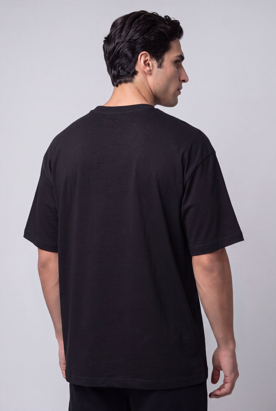 Franela Oversized Casual de hombre 1374NG - Negro - Foto 03 