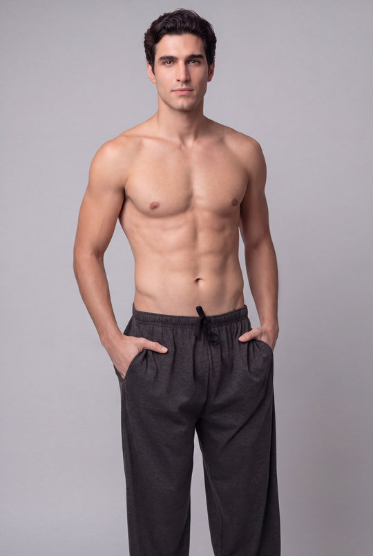 Pantalón Pijama Cordón de hombre 1490JN - Jaspeado Negro - Foto 03 