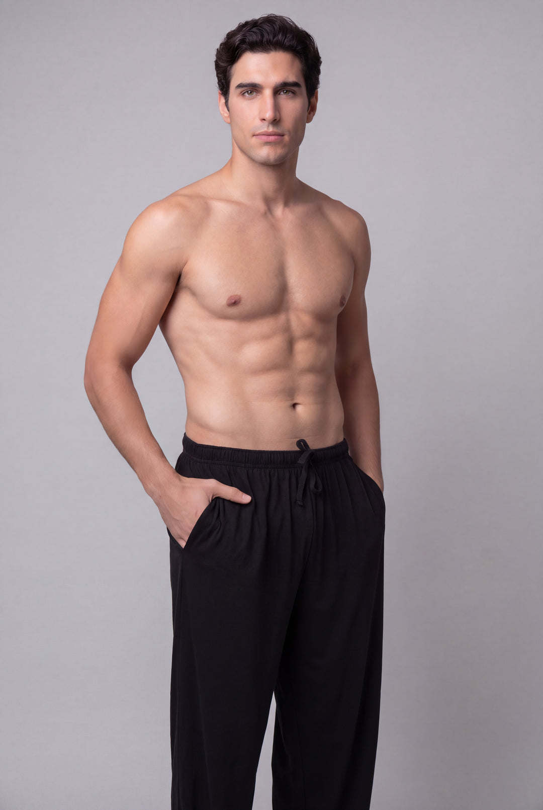 Pantalón Pijama Cordón de hombre 1490NG - Negro - Foto 03 