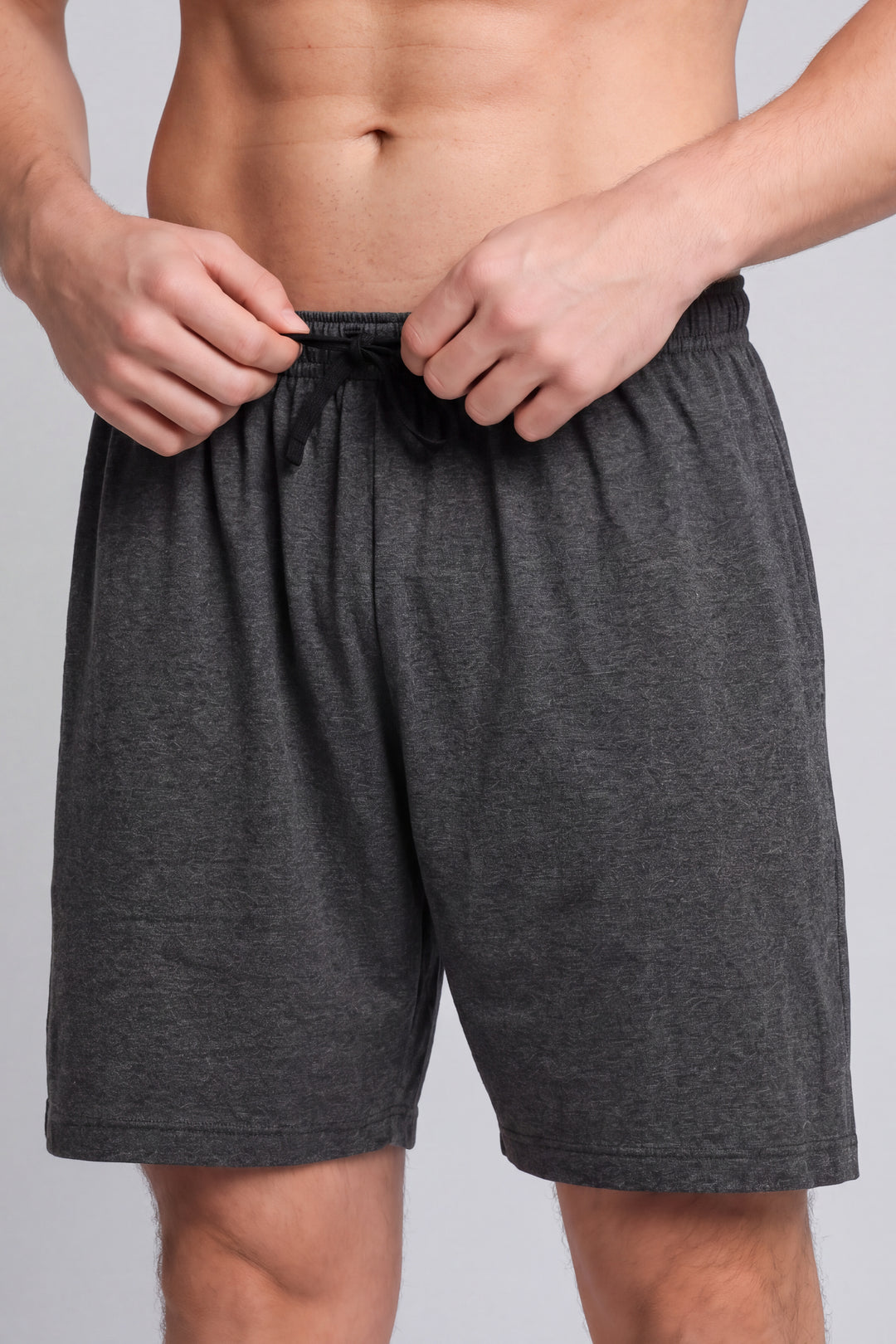 Short Pijama Cordón de hombre 1491JN - Jaspeado Negro - Foto 01 