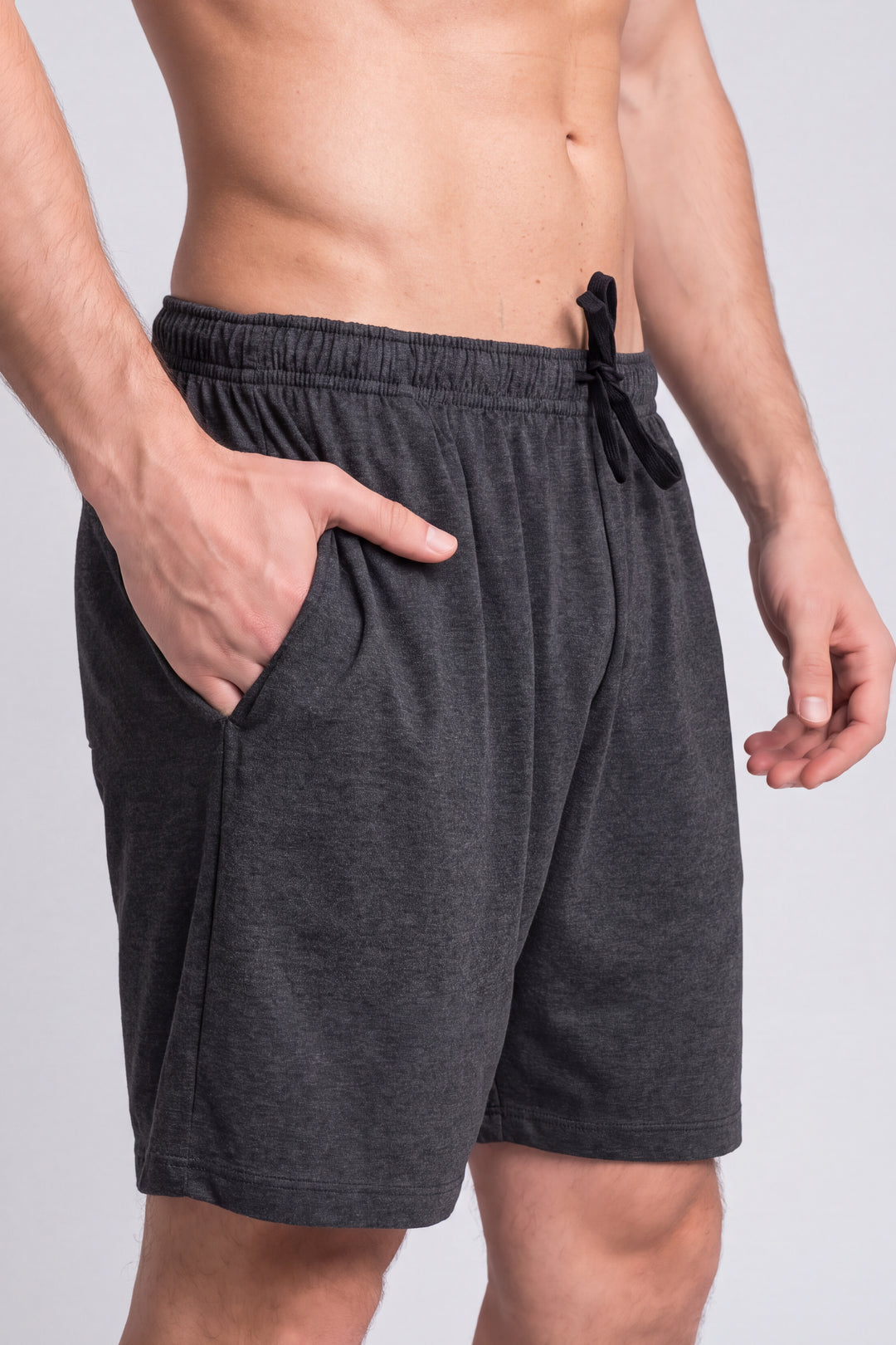 Short Pijama Cordón de hombre 1491JN - Jaspeado Negro - Foto 02 