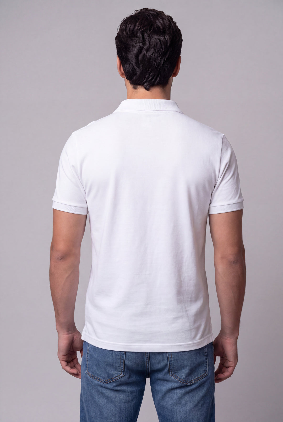Chemise Polycotton de hombre 2816BL - Blanco - Foto 03 